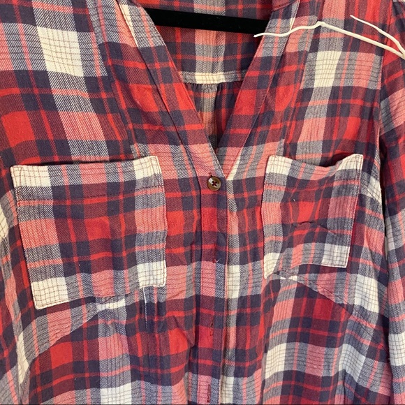 Anthropologie Super Soft Plaid Button Down - Picture 3 of 9